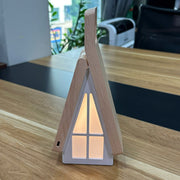 Adjustable Wooden House LED Desk Lamp